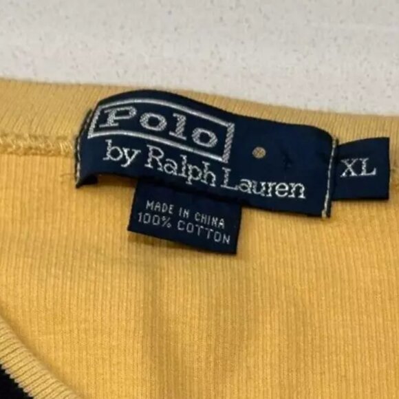 Ralph Lauren Polo - Cotton V-Neck Sweater - Artic Yellow - XL - Picture 4 of 10